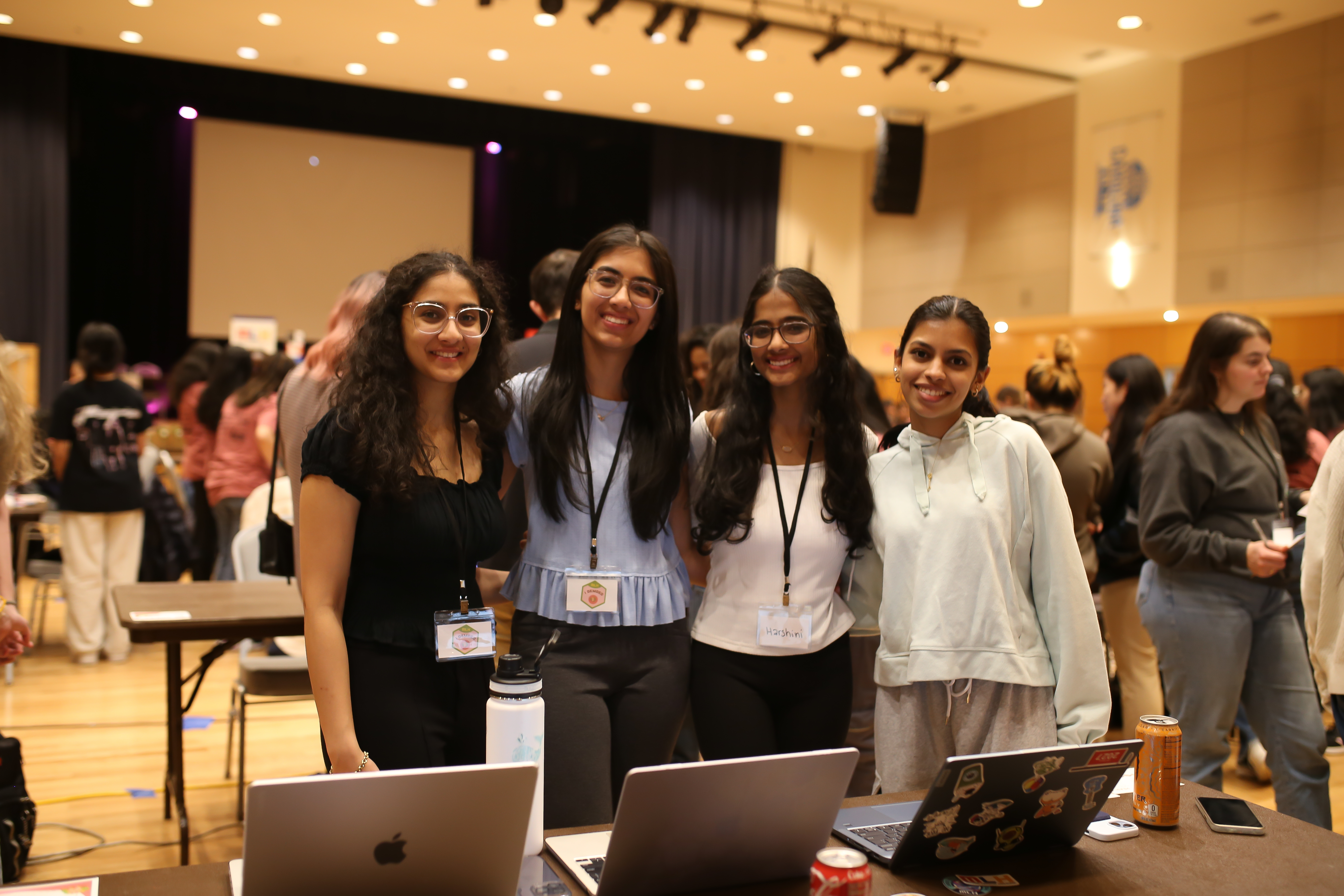 Pearl Hacks participants with project